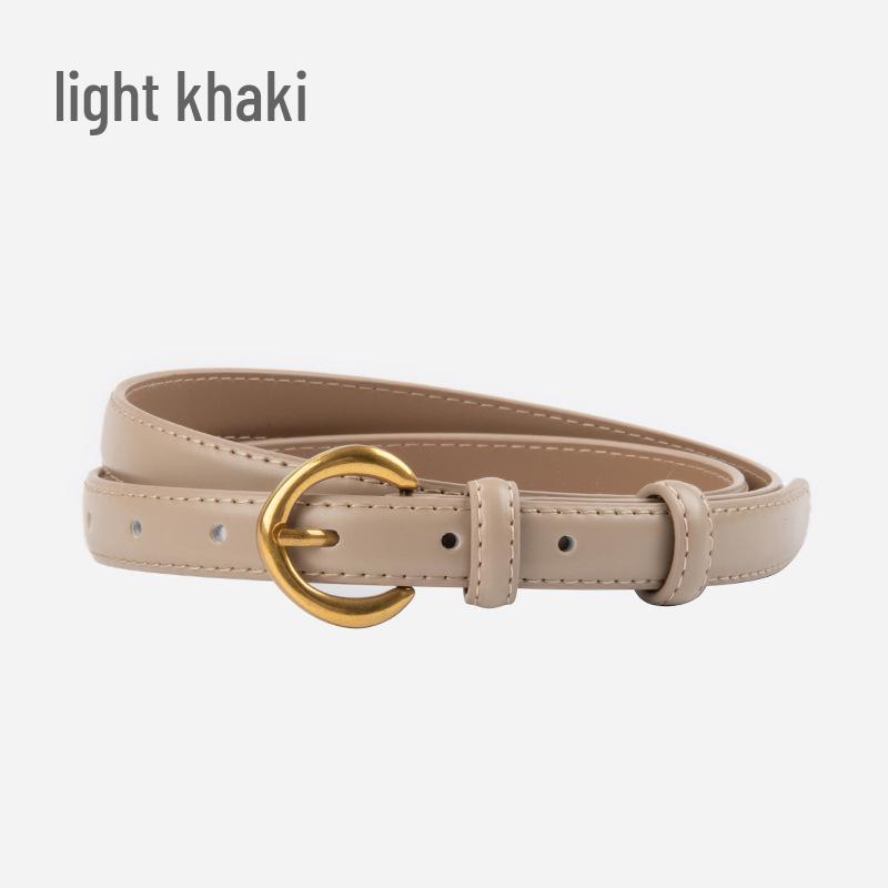 Cuckoo Women's Genuine Leather Skinny Belt for Jeans - Versatile Cowhide Casual Accessory