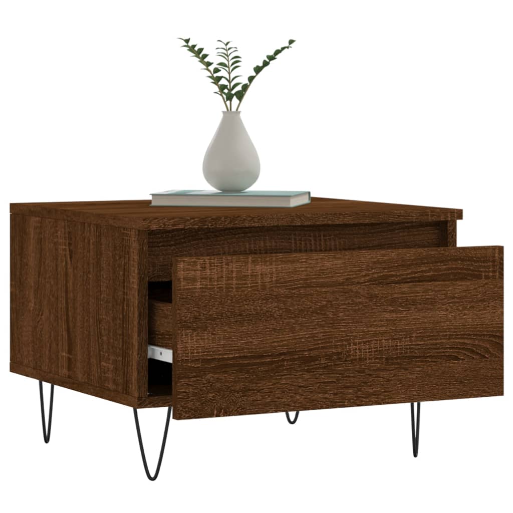 Coffee Tables Set of 2 Brown Oak Effect 50 x 46 x 35 cm Particleboard