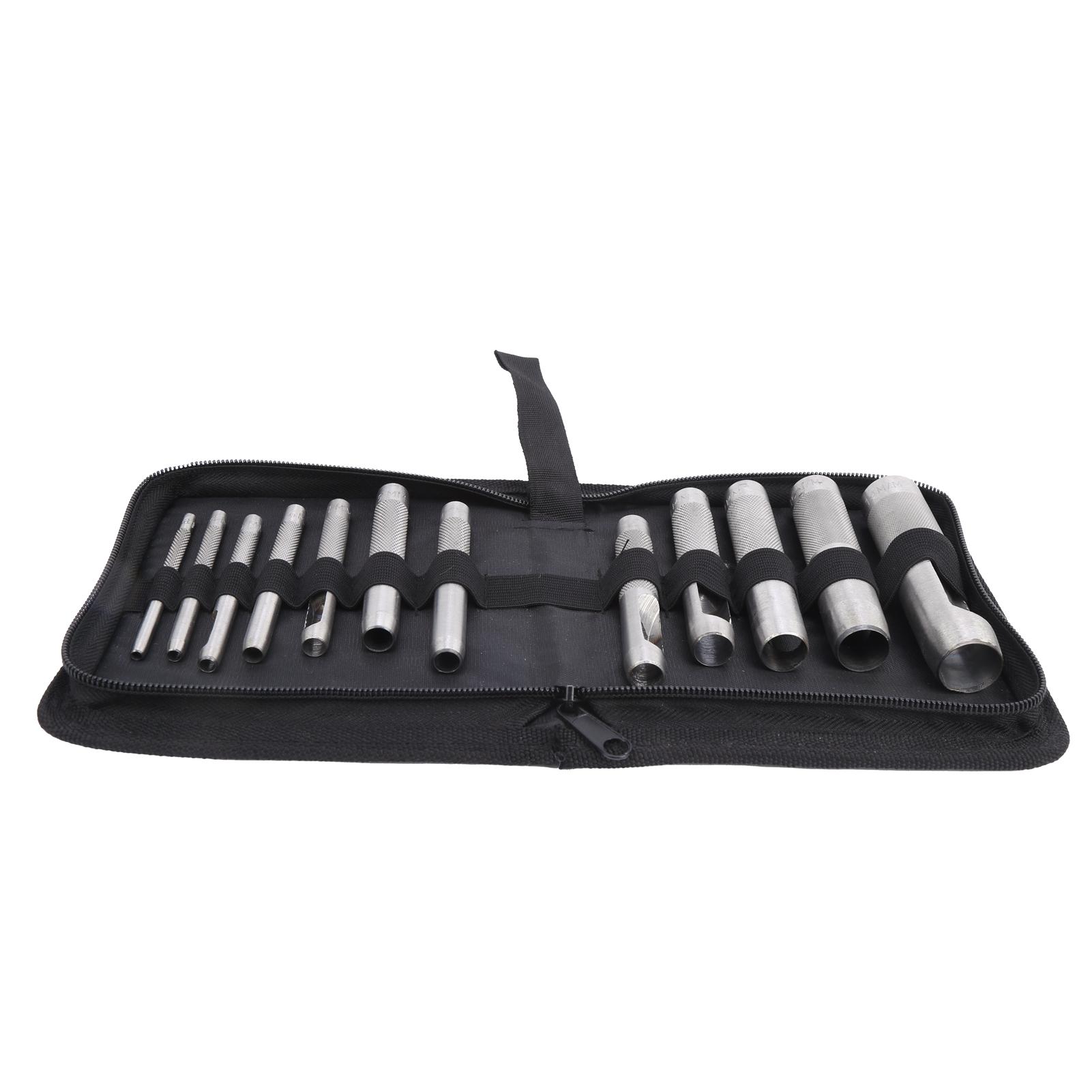 

12 шт. дырокол из углеродистой стали для кожи, ремни, ручное зубило, дырокол, инструменты, фурнитура 319мм