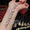 Schmuck Aurora Brasilianischer Eiklar-Chalcedon Blume Gott Edelstein Armband, Neuer Chinesischer Stil, Hühnöl-Chalcedon Halsketten-Set