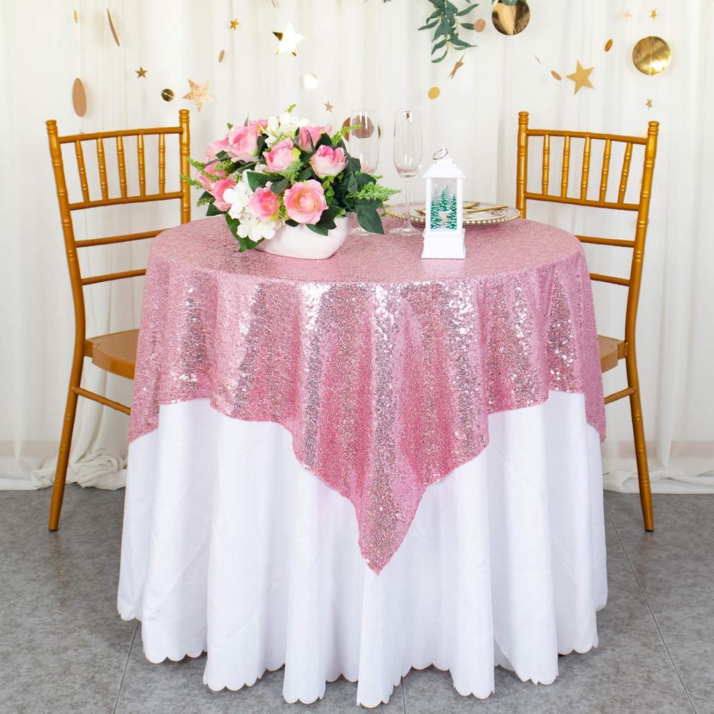 Sequin Table Cloth Shiny Glitter Tablecloth Birthday Wedding Baby Shower Party Christmas Home Sparkling Table Decoration