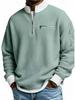 Men's American Style European Trend Waffle Knit Zipper Hoodie, Long Sleeve, Fashion Casual, 2025.
