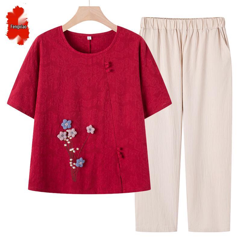 

Grandma Fengxiao Summer Casual Short Sleeve Top 5XL