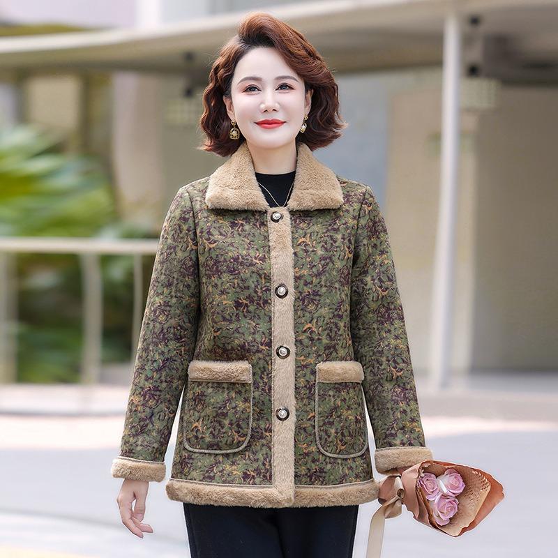 

Winter clothing velvet thickened padded jacket padded jacket lapel padded jacket new warm granular fluff 5XL [recommended 150-80kg]