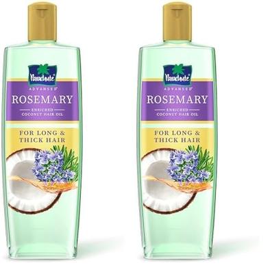Olio per Capelli al Rosmarino e Cocco per Crescita di Capelli Lunghi e Spessi, Anti Caduta, Rinforzo del Cuoio Capelluto e Aumento della Lucentezza – Confezione da 300 ml × 2