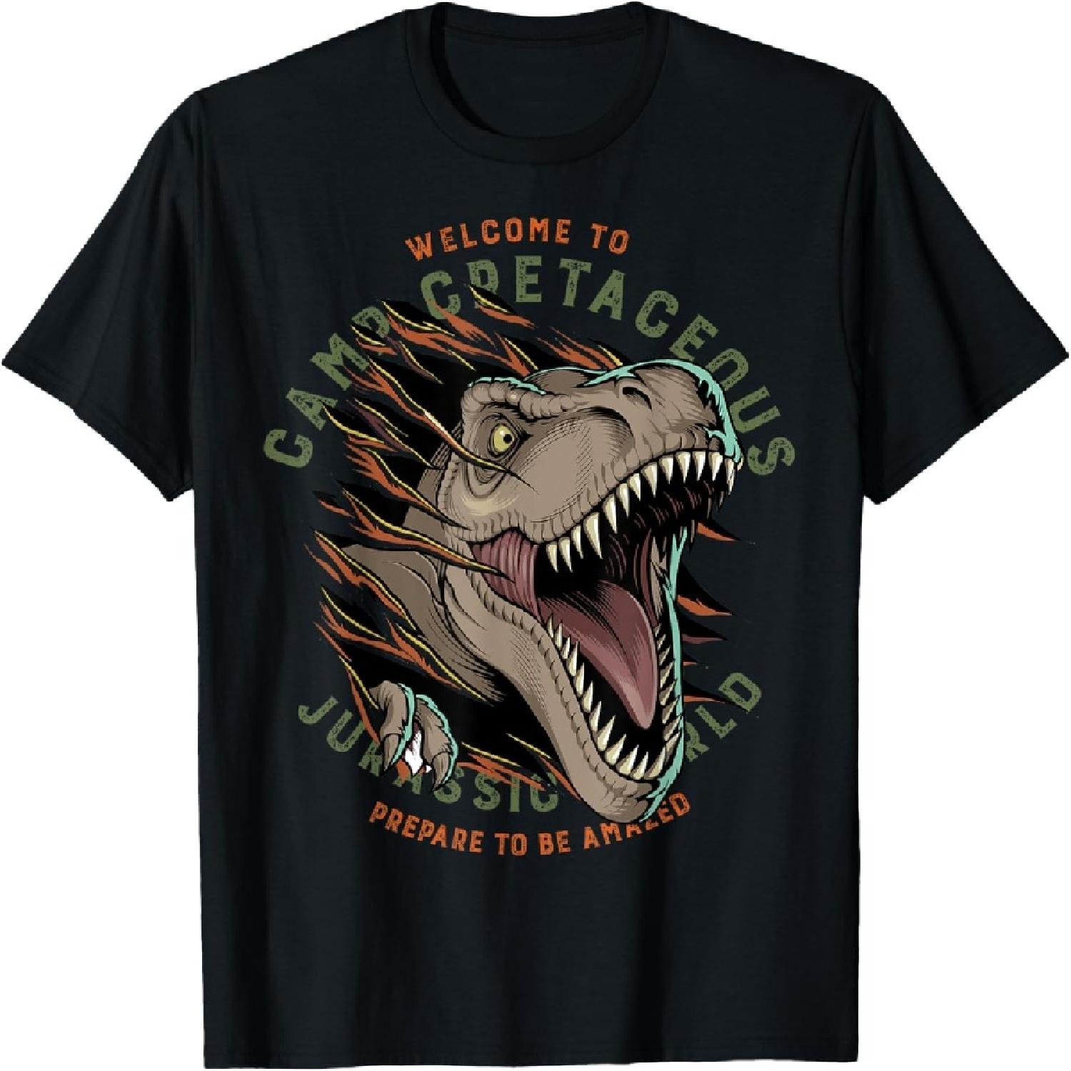 

Jurassic World Camp Cretaceous Welcome T-Rex T-Shirt XXXXXL чорний