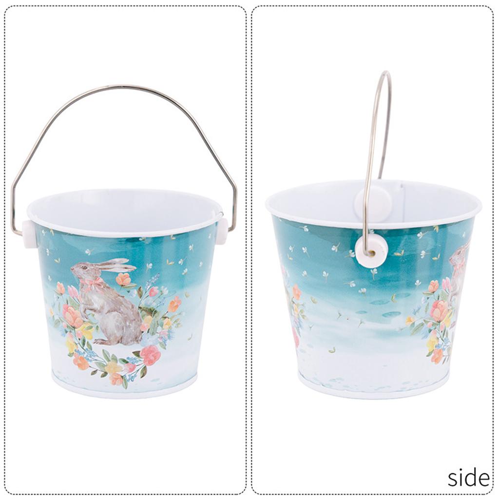 Ostereier-Hase Schmiedeeisen Aufbewahrungsbox, Süßigkeiten-Geschenk Aufbewahrungseimer, Blech Aufbewahrungsbox