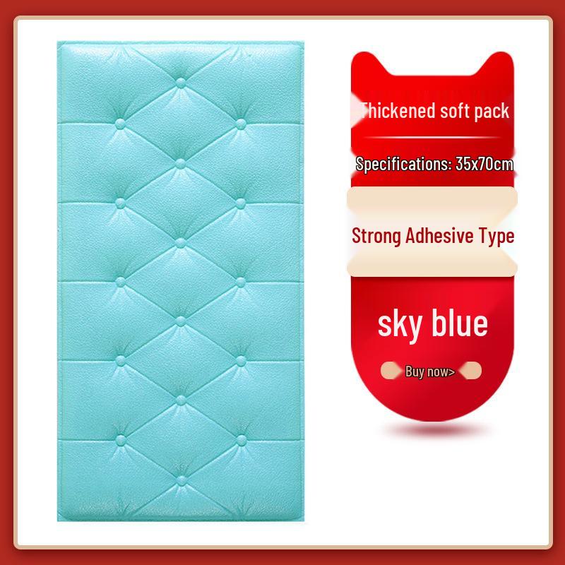 Soft Tatami Wall Surround & Headboard Protector for Kids - Self-Adhesive, Thickened Anti-Collision Sticker