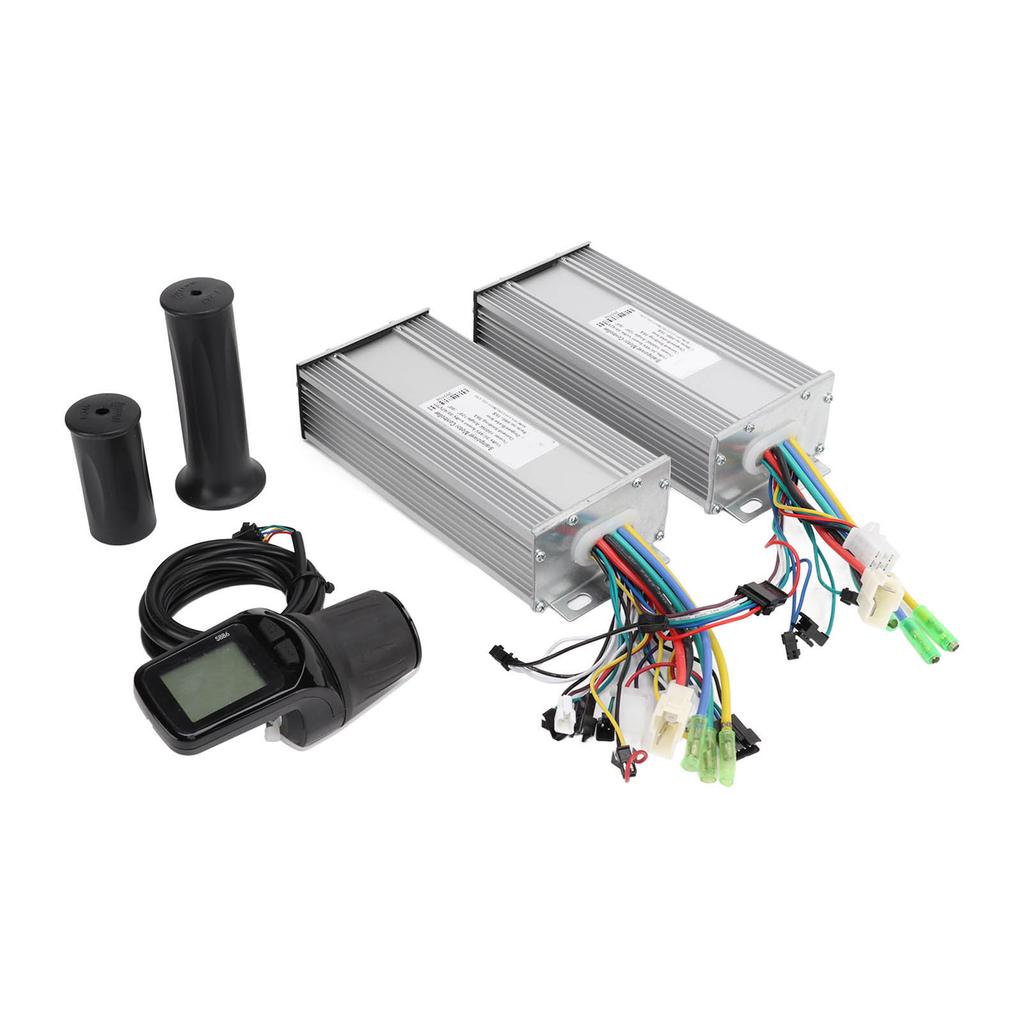 36V 48V 1000W Electric Bike Dual Drive Motor Controller 886 Half Handle LCD Display Set