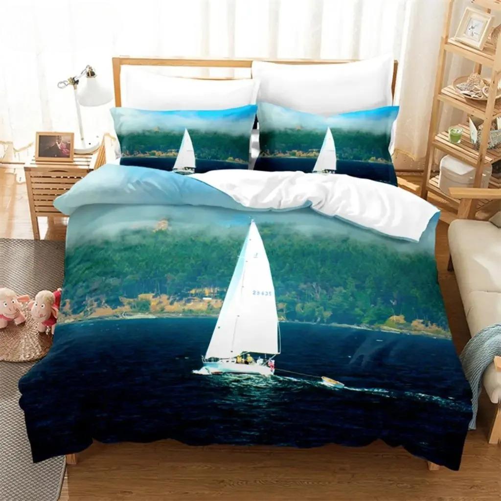 3D Print Seaside Beach Bedding CollectionDuvet Cover Comforter Bed Collection Quilt Cover PillowcaseKing Queen Twin Size Boys Girls Adultse