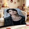 Black Denim Silver Chains Aesthetic Pattern Blanket Ultra Soft Throw Blanket For Living Room Sofa Bedroom Bed Home Party Decor Memorial Gift