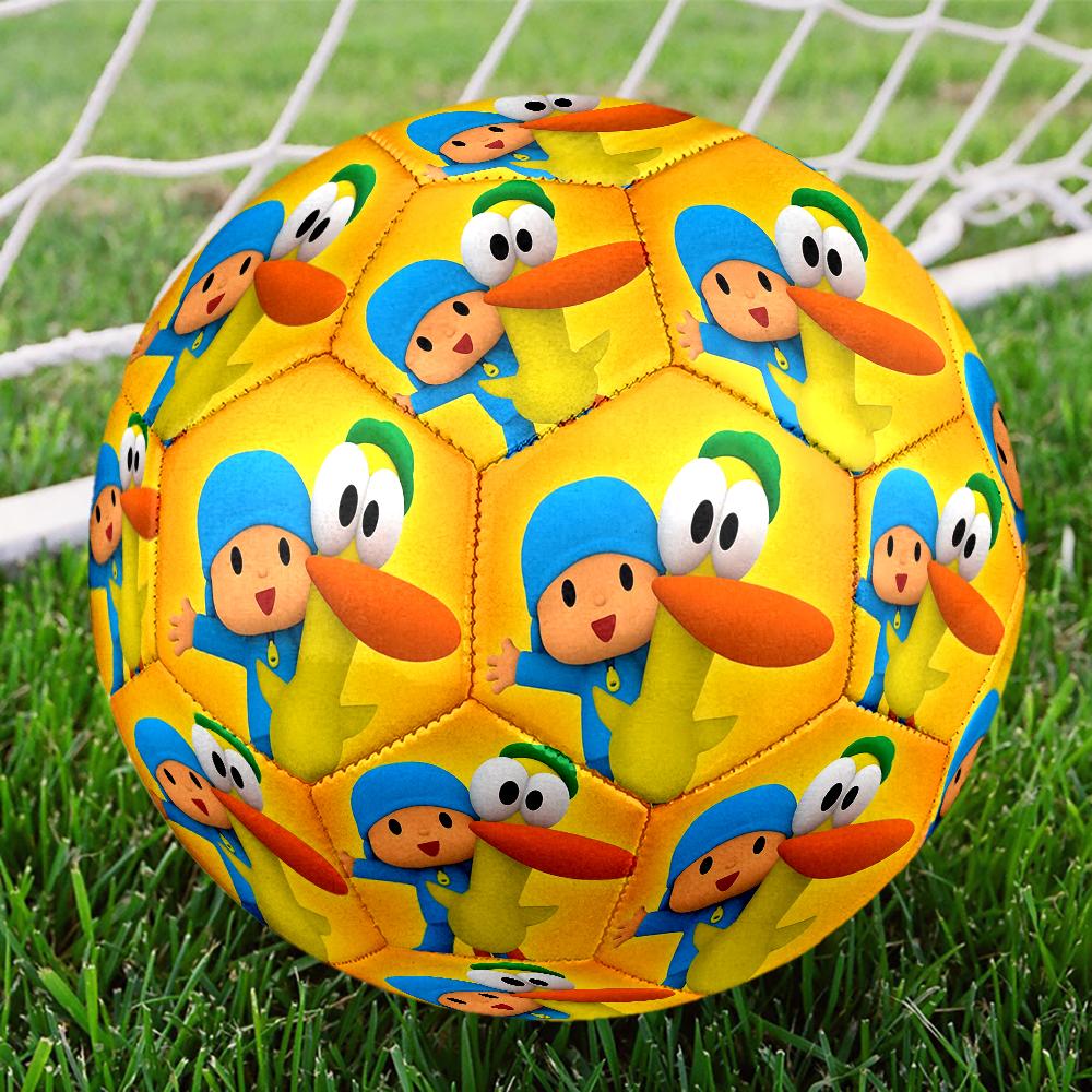 Pocoyo Theme Size 5 Soccer Ball, Suitable for Both Indoor and Outdoor Matches, a Gift Suitable for Everyone.