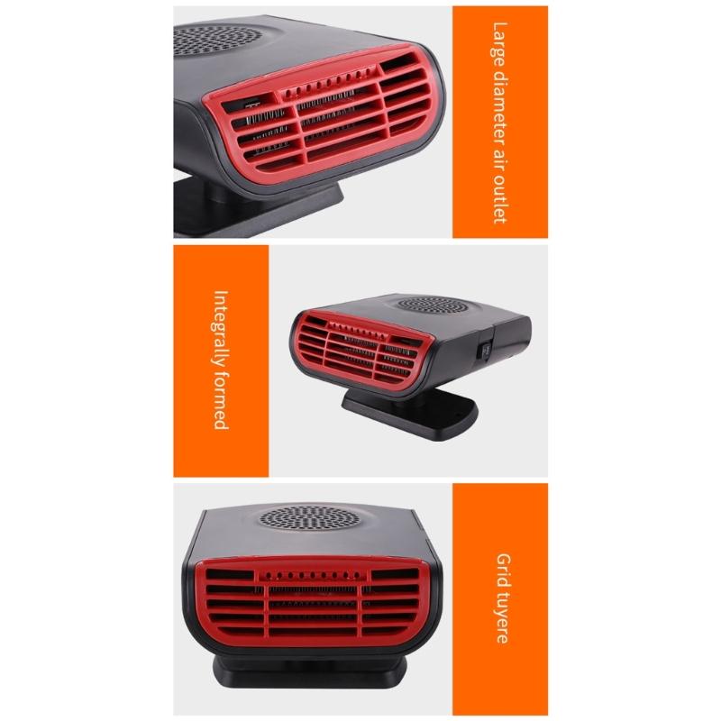 Vehicle Heating Cooling Fan Windshield Defogger Demister Defroster Car Heater Self Adhesive Electric Heater Cooling Fan