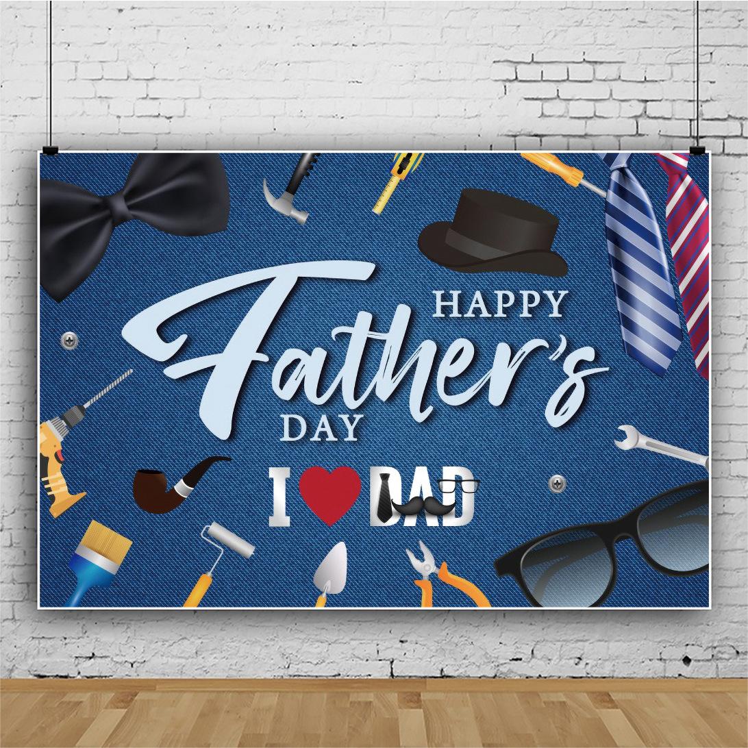 Happy Father s Day Backdrop I Love Dad Black Wooden Pattern Love Papa Thanks To Father Party Decor Background Banner Supplies 120x90cm