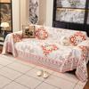 Chinese Printed Sofa Towel For Living Room Anti-Skid Couch Slipcover With Tassels Easy-Care Home Accessories For All Seasons