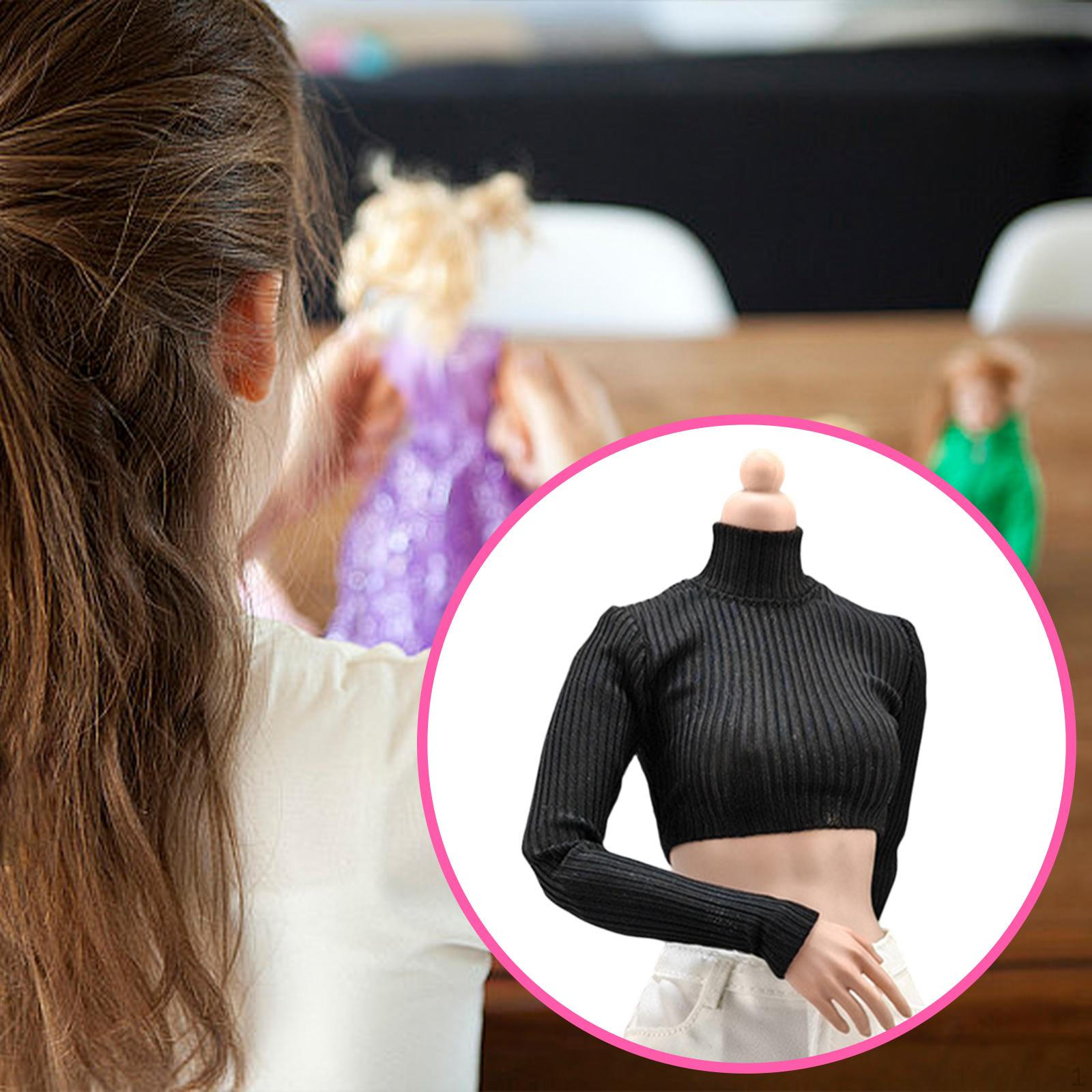 

1:6 Женских укороченных топов для девочек, классическая одежда ручной работы для мини-кукол, повседневный топ, мода