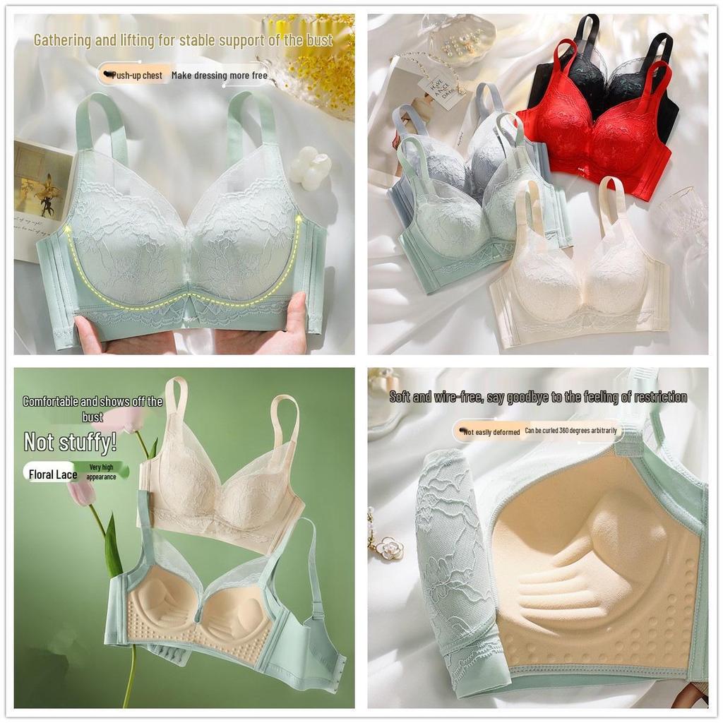 2025 Seamless Red Push-Up Bra & Panty Set: Wirefree, Adjustable, Enhances Small Chest, Comfortable for Women