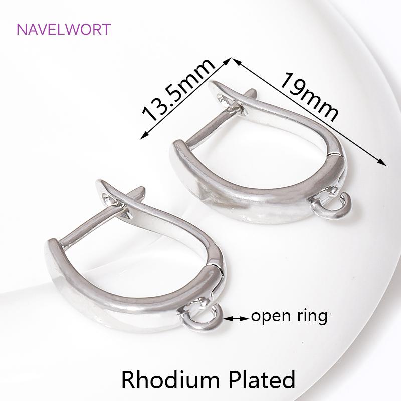 DIY Earring Making Accessories 18K Gold Plated Smooth Earring Hook Clasps Brass Metal Earwires Hooks,Jewelry Making Supplies