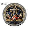 Moneta Souvenir Rotonda Challenge Coin Guardiani del Mare, Stavano di Guardia Moneta da Collezione Incisa su Entrambi i Lati Regalo per Veterano della Marina