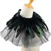 Women's Feather Double Layer Mesh Shrug Capes Shawl False Collar Witch Cosplay Costumes for Halloween Carnivals Party
