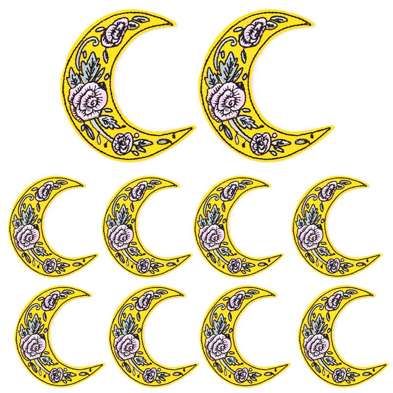 5 szt./Partie Księżyc Motyl Taśma Kwiat Haftowana Naszywka Kreskówkowe Naszywki Na Ubrania DIY Naszywki Do Naprasowywania Na Ubrania Naklejki Do Naszywania