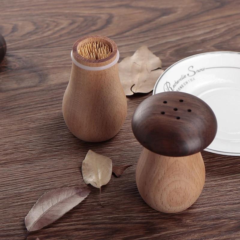 Creative Mushroom Shaped Toothpick Box Easy To Operate Convenient Large Capacity, and The Sealing Ring Does Not Come Off