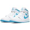 Air Jordan 1 Mid UNC Women Sneakers White Carolina-Blue BQ6472-114