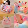 Cute Unicorn Plush Toy Bat Pillow For Kids Rainbow Pig Cat Cow And Bat Designs 35cm