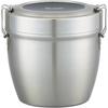 Skater Insulated Bento Box, Bowl Style, 2-Tier, 800ml, Large Capacity, Men's, Stainless Steel, Lunch