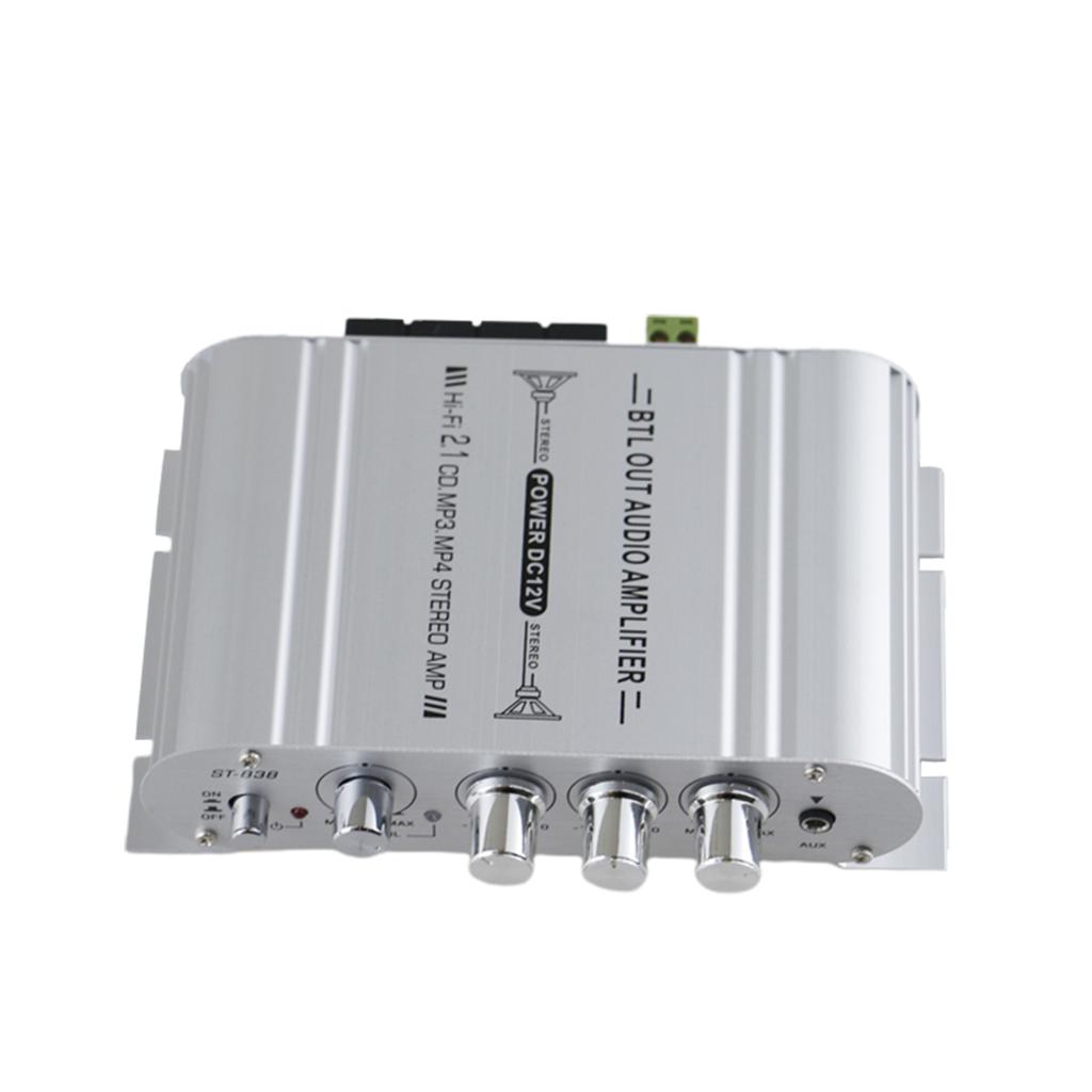 2.1 Channels 400W Hi-Fi Auto Stereo 12V Car Audio Amplifier MP3 Radio Booster