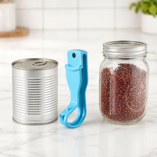 Can Opener with Magnets, Nail-Friendly Design, Dual-Function Can And Mason Jar Opener, Smooth Opening Can Openers