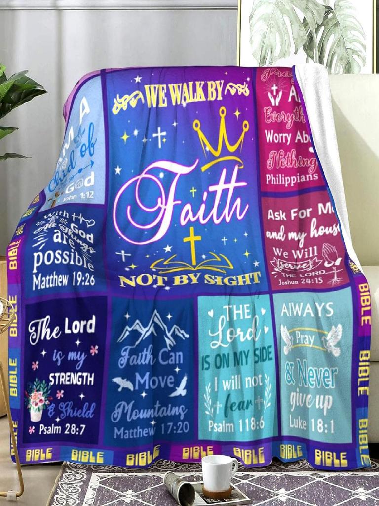 Inspirational Christian Throw Blanket for Women  Faith Healing Bible Verse Gift X Inches