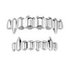 Hip Hop Teeth Grillz Top Bottom Set 18K Gold Teeth Jewelry Trendy Fangs Glossy Teeth  Events