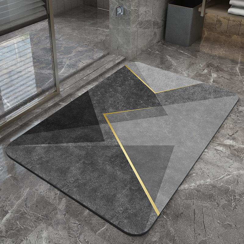 Bathroom Absorbent Pad Diatom Mud Floor Mat Bathroom Dirt-resistant Foot Mat Toilet Foot Mat Anti-slip Speed Dry Bathroom Door Mat
