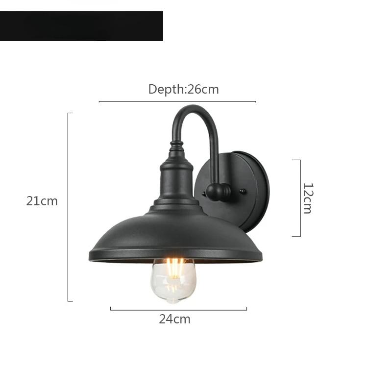 Vintage Induction Wall Lamp Corridor Aisle Balcony Waterproof Outdoor Lighting Wall Lamps Garden Light Fixture AC90-260V