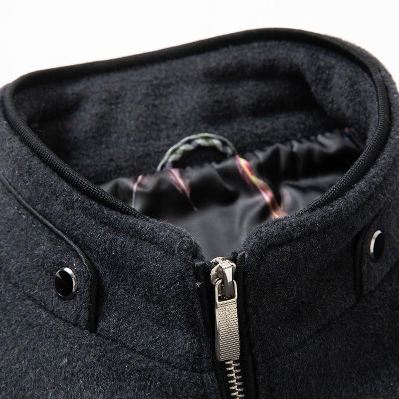 Autumn and Winter Men's Woolen Coat Fashion Non-ironing Woolen Coat Men's Large Size Men's Clothing