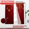 2D Flat Printing  2pcs Holiday Cheer Modern Curtain Fabric Versatile Polyester Curtains Holiday for Translucent digital printing