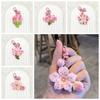 Lotus Peach Blossom Pendant Resin Car Key Ring Cute Peach Flower Keychain  Gifts