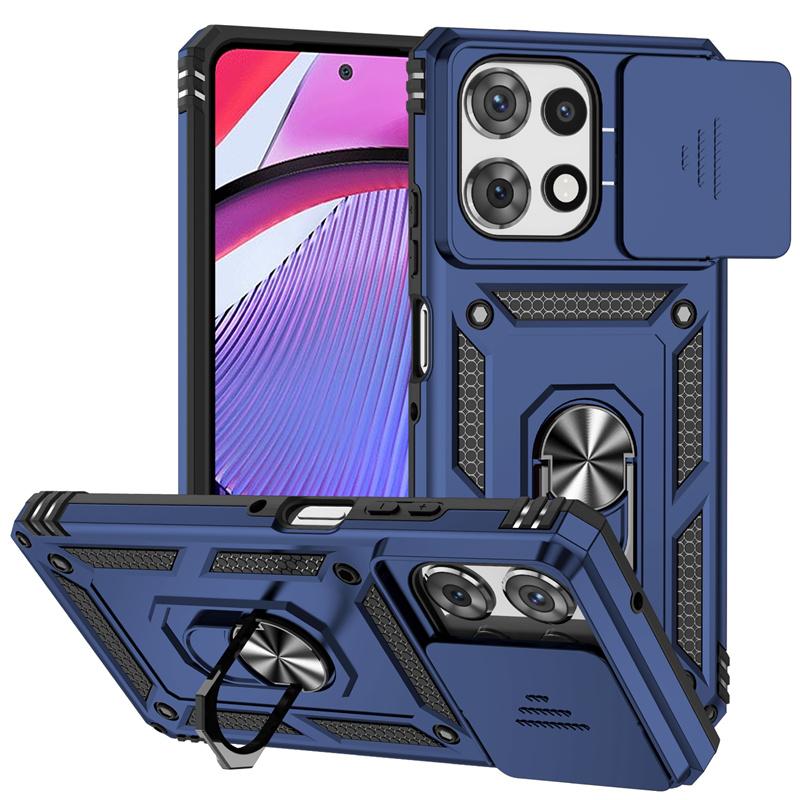 

Military Armor Case For Moto G Power 5G 2025 Cover For G Play G Stylus 5G 2024 Lens Protection Ring Stand Holder Coque Fundas Moto G 2025 синий