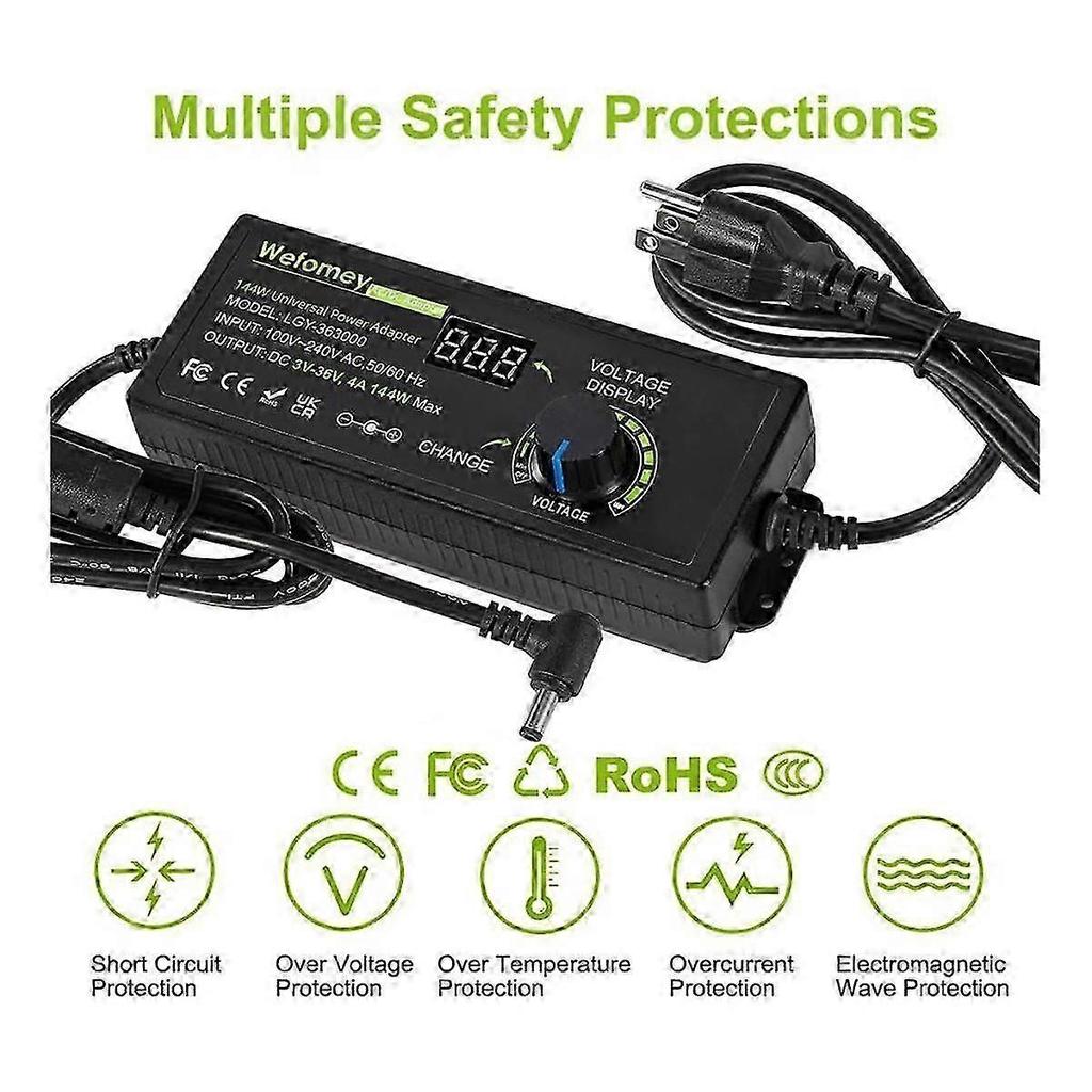Alimentatore Universale 3-36V 4A 144W 3V 5V 6V 9V 12V 15V 18V 20V 24V 30V 36V Regolabile Variabile Sw