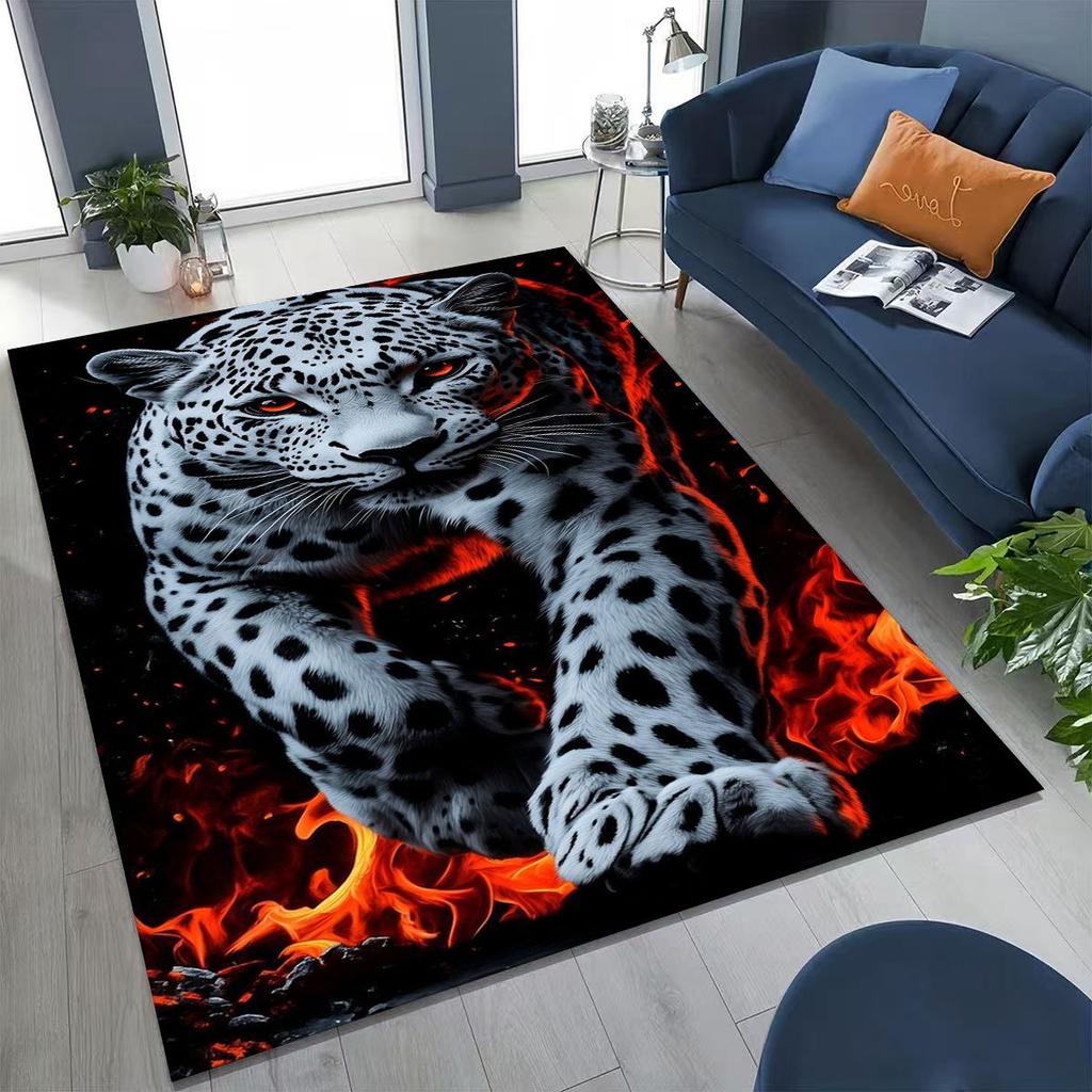 27 Style Wild Animal Leopard Cheetah Beast Cartoon Rug for Bedroom Living Room Sofa Home Doormat Decor, Kids Non-slip Floor Mat