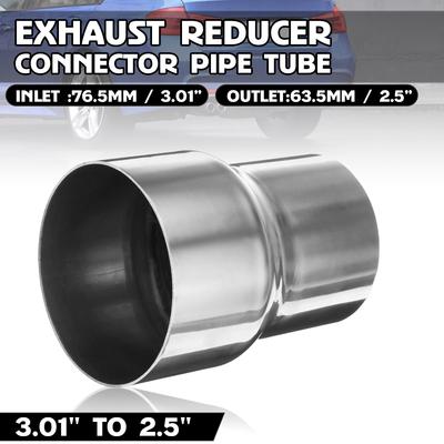 3"-2,5" Universal Motorrad Auto Auspuffanlagen Reduzierstück Verbindungsrohr 76mm-63mm Auspuffrohr Adapterrohr Edelstahl