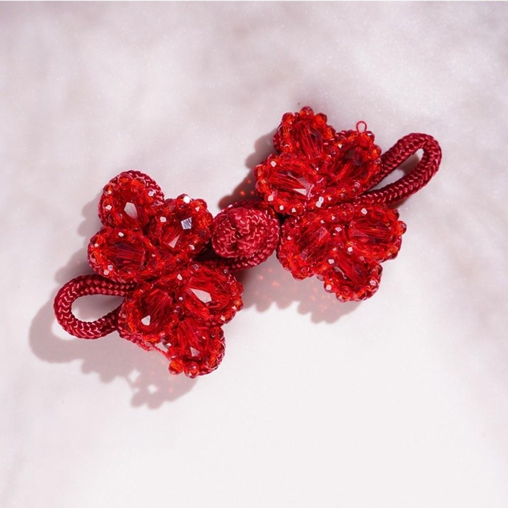 

Creative Chinese Style Clothing Buttons Needlework Sewing Button Handmade Beaded Buttons DIY Plate Buckle Clothing Accessories червоний
