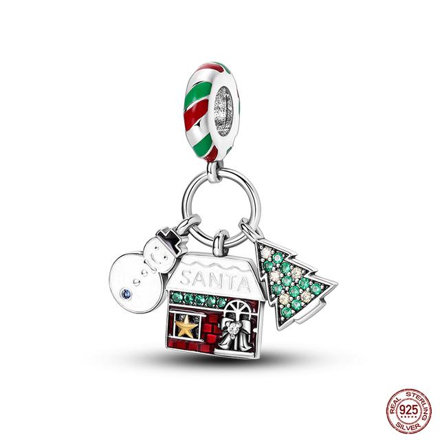 New 925 Sterling Silver Red Color Series Heart Shape Charms Beads Lucky Jewelry Gifts