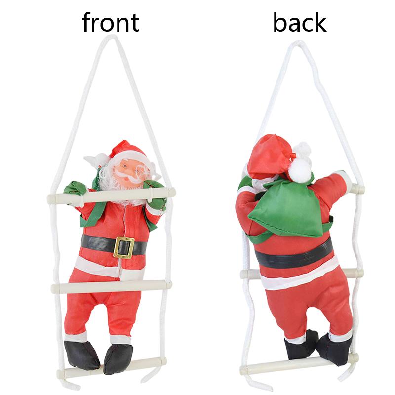 Christmas Ornaments Gift Climbing Ladder Santa Claus Christmas Tree Wall Hanging Pendants Climbing Rope Doll New Year Kids Toy