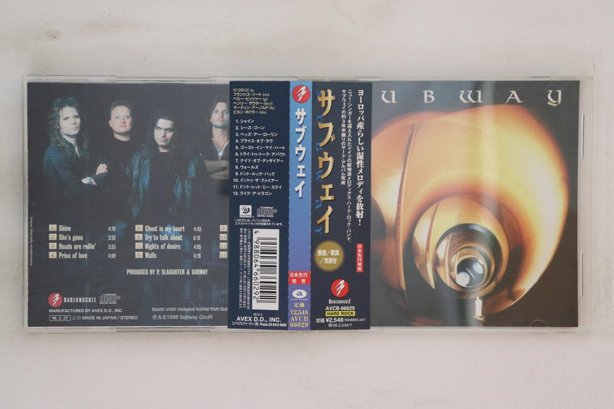 

CD SUBWAY Subway AVCB66029 BAREKNUCKLE 1998 Japan Obi Metal Used