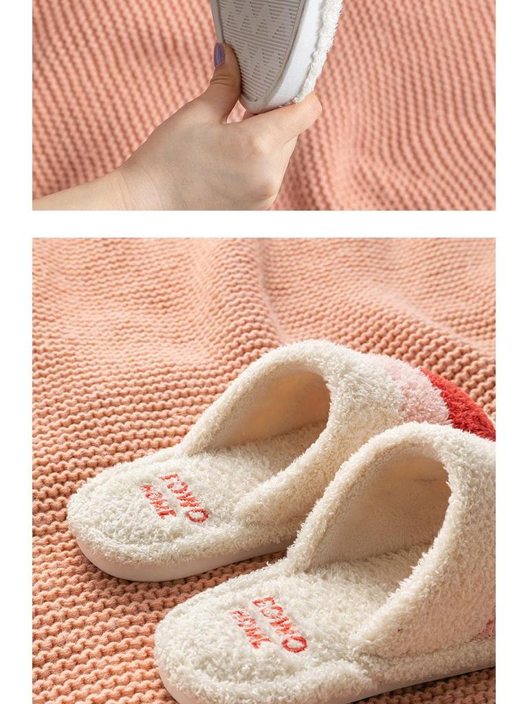 Hot Selling Plush Cotton Slippers: Non-slip, Cozy Winter Wear for Men & Women, Perfect for Indoor Use.