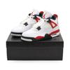 DH6927-161 Nike Air 4 Retro Red Cement Fire Black Neutral Grey (Men's)