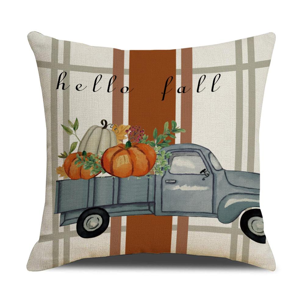 Decorate Home Thanksgiving Car Flowers Pillowcase Living Room Bedroom Sofa Car Pillowcase