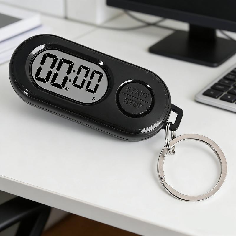 Porte-clés Minuteur Compte à rebours Précis Écran Numérique Cuisine Exercice Gestion Précise des Secondes